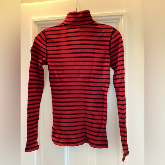 NWOT LRL Red And Black Waffle Knit Active 1/4 Zip Size XS - Picture 4 of 7
